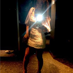 Zara polka dot sleeve mini dress